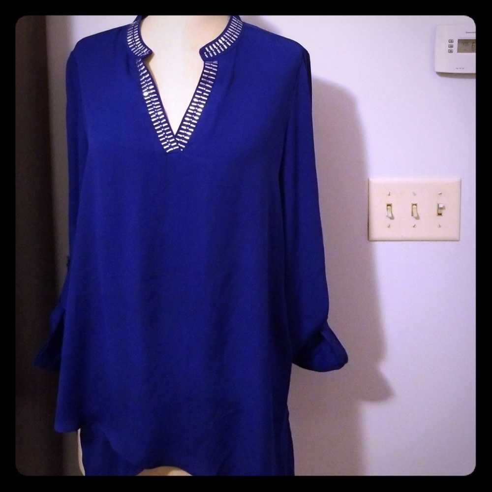 Zac &Rachel Royal Blue Hi-Low Asymmetrical Hem